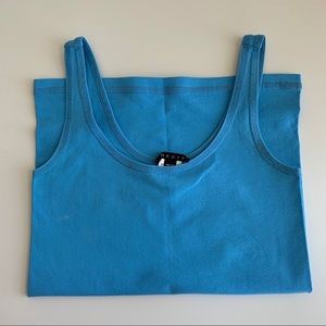 Theory Stretch Jersey Tank Top in Light Blue